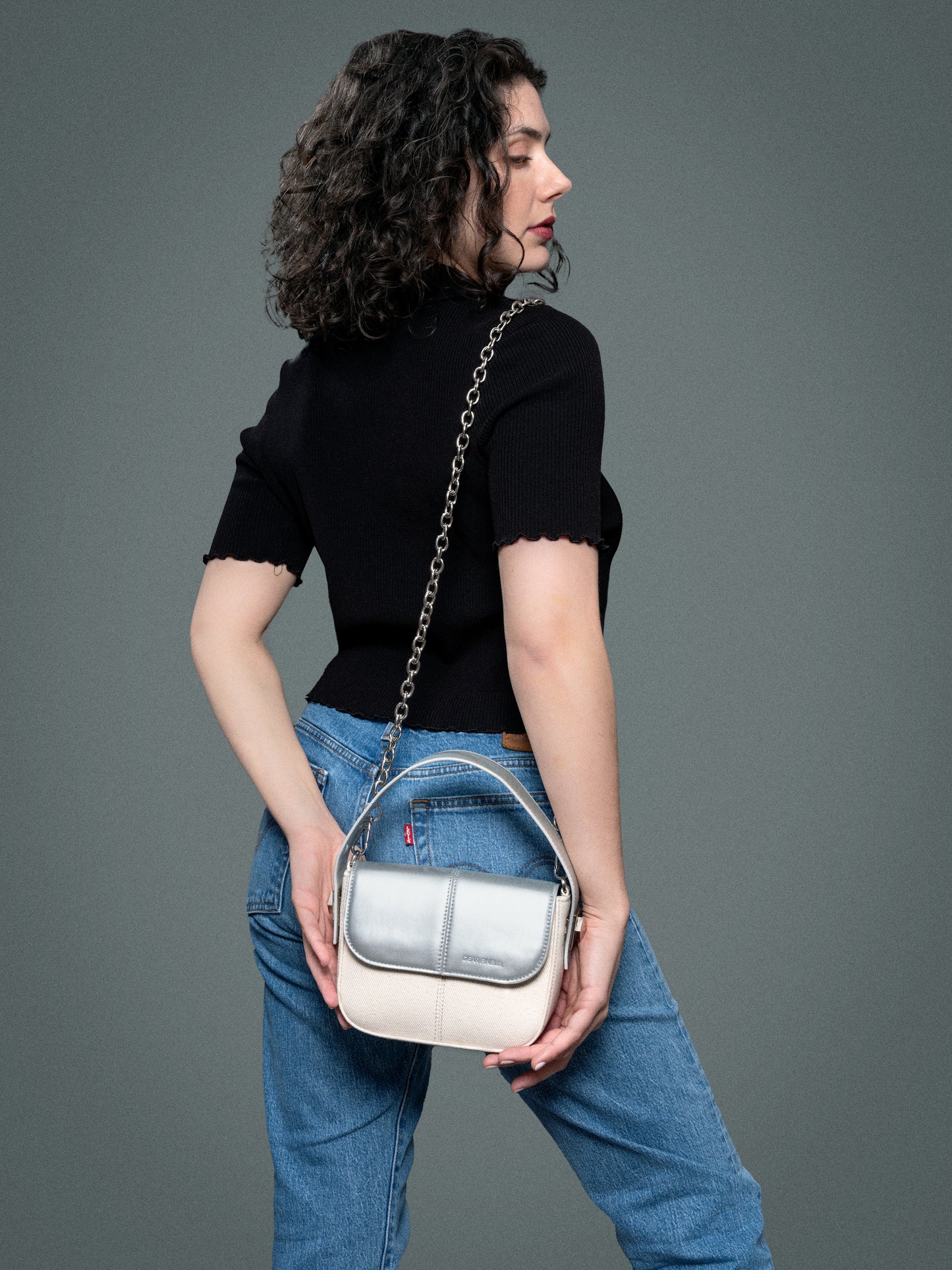 The LOLA Silver/Natural Linen