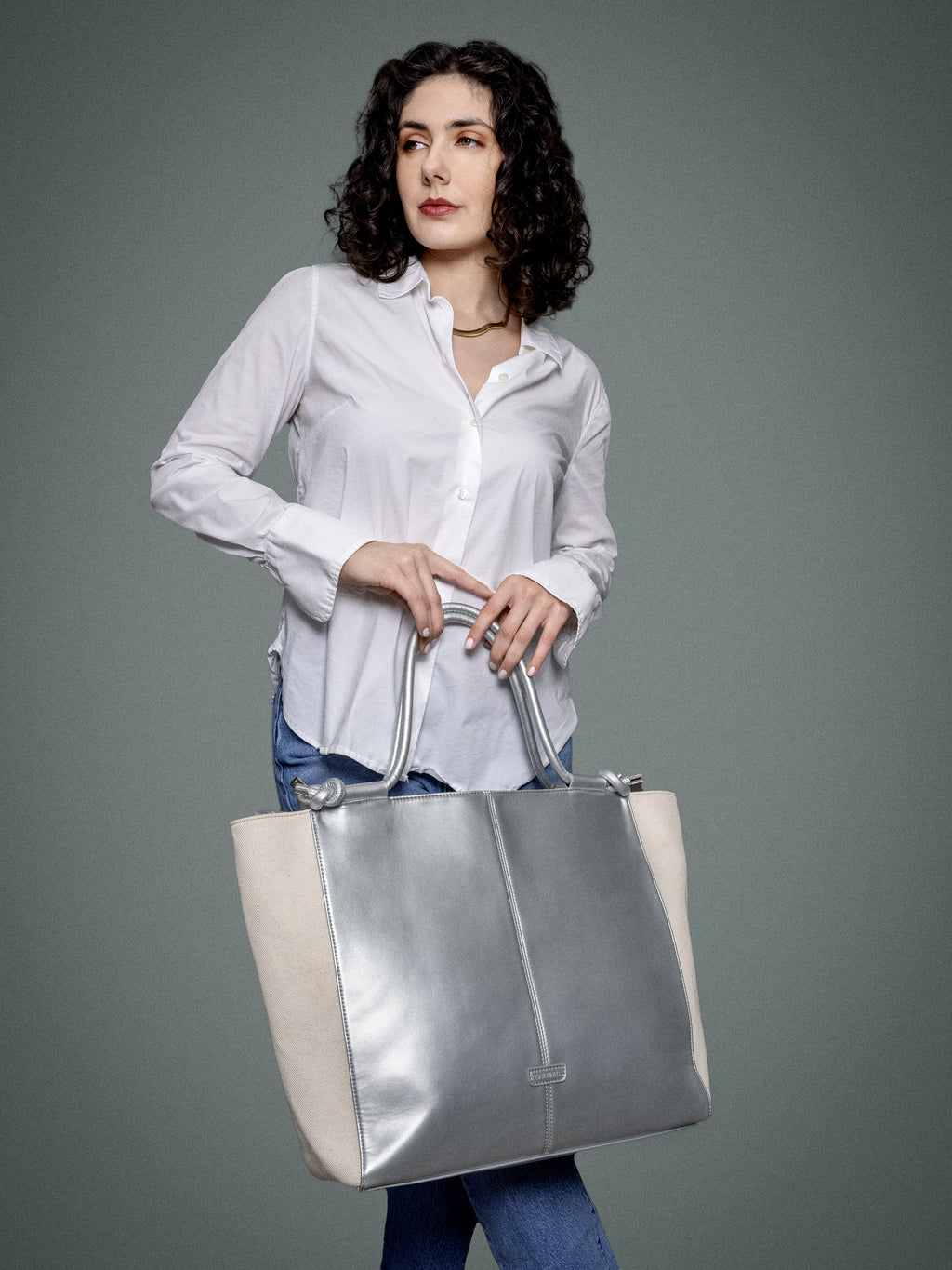 The GRACE Silver & Natural Linen