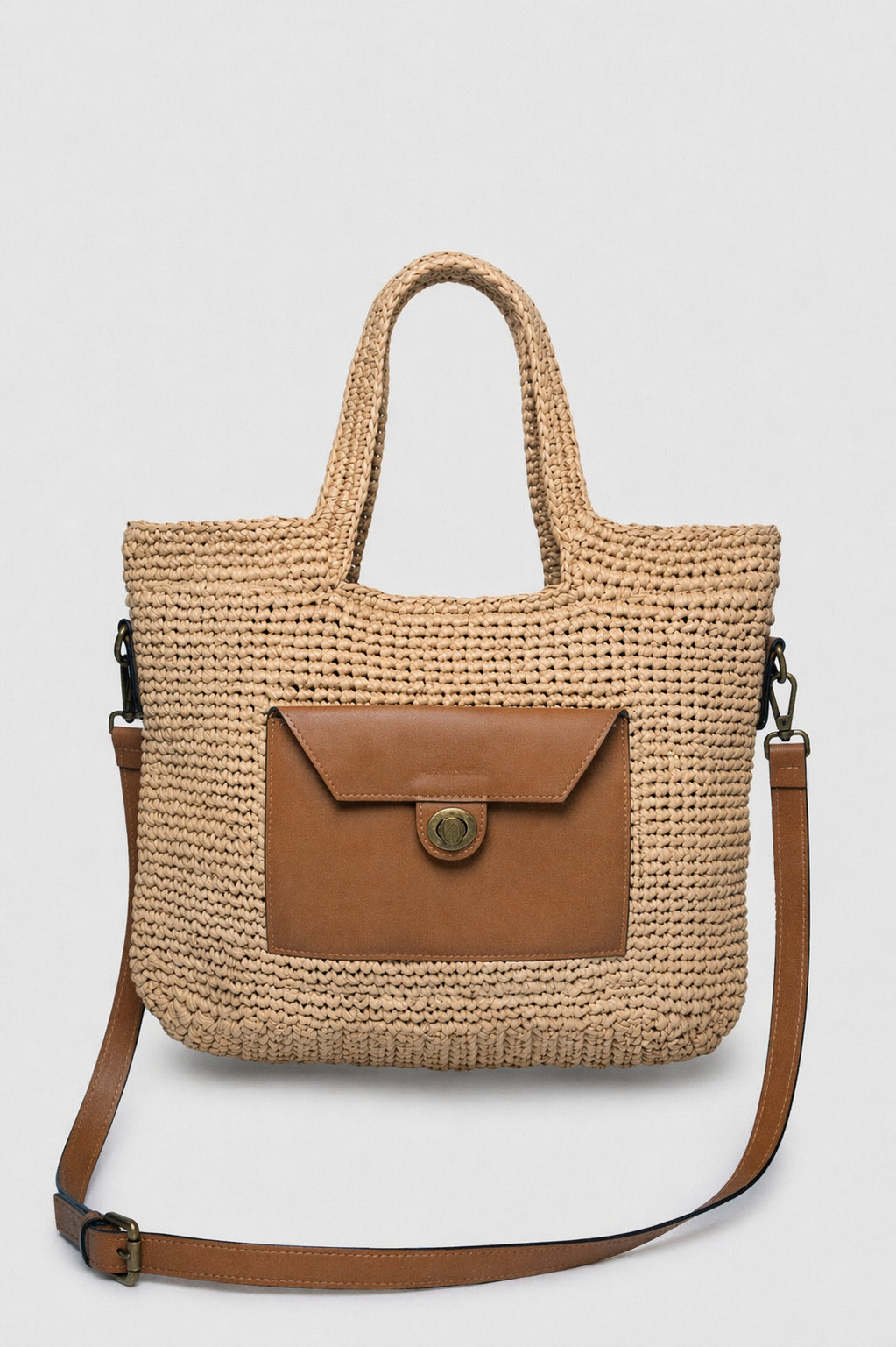The LIDO Straw Tote Bag, Natural